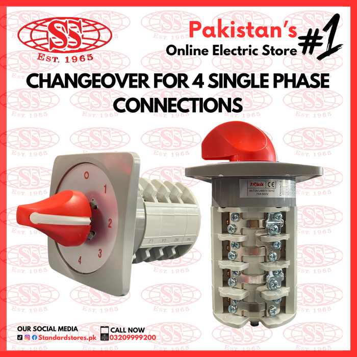 TRUU Changeover for 4 Single Phase Meter Connection,  Standard Store, standard electric co.