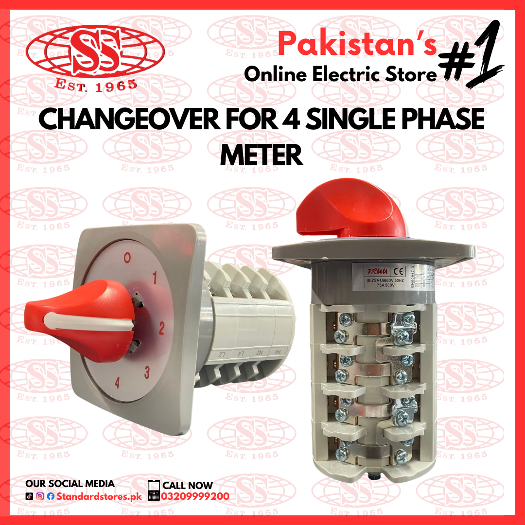 Rotory ChangeOver for 4 Single Phase Meter Connection with Separate Ne ...