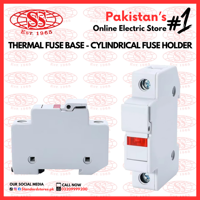 Thermal Fuse Base - Cylindrical Fuse Holder, standard store, standard electric co.