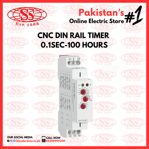 CNC Din Rail Timer (0.1 Sec - 100 Hrs), standard stores, standard electric co.