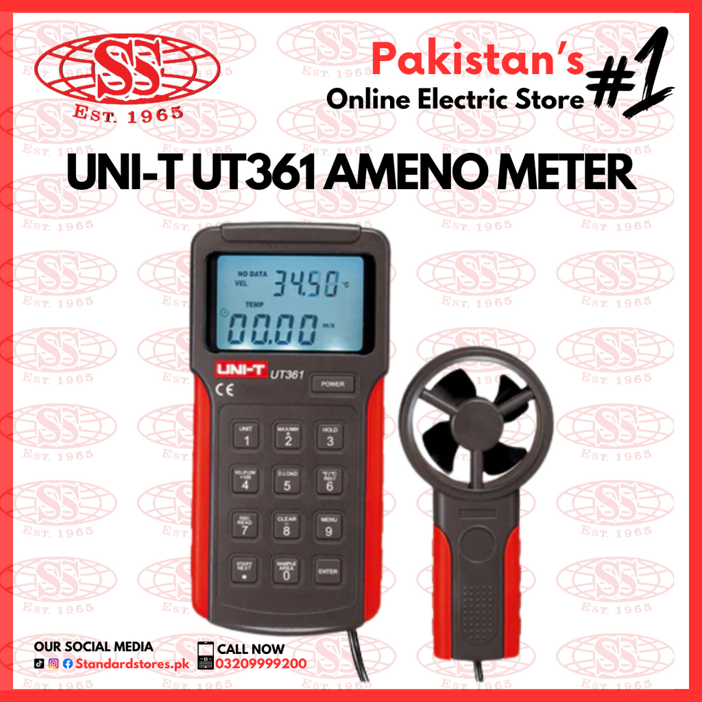 Anémomètre UNI-T UT361 - Mesureur Vitesse Du Vent Neuf Original