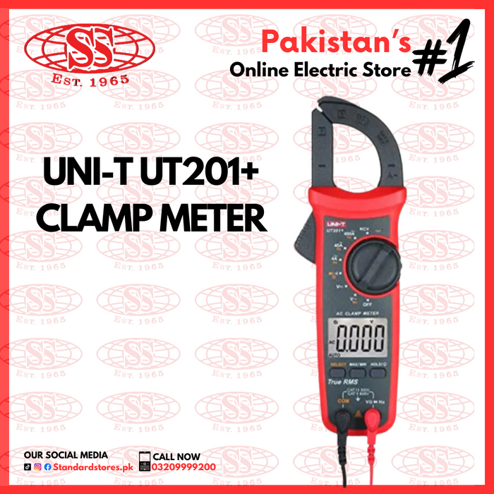 Digital Clamp Meter UNI-T UT201+, standard stores, standard electric co.