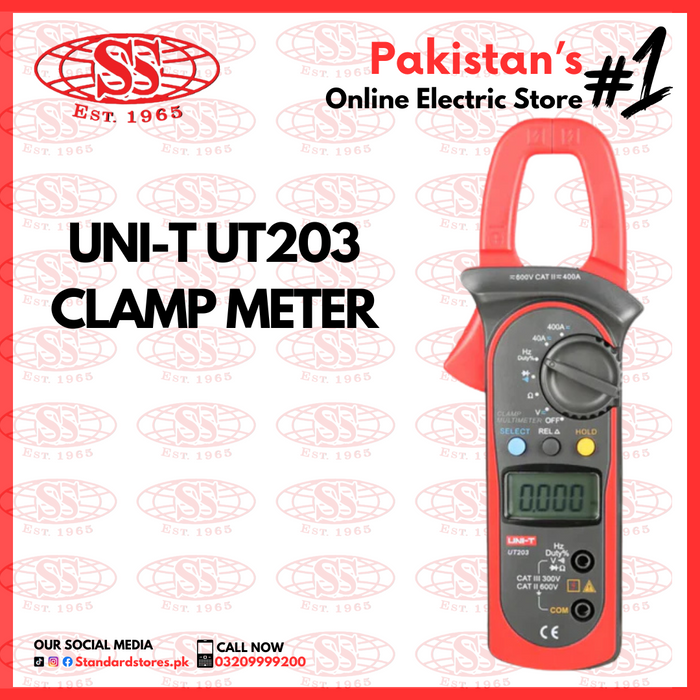 Digital Clamp Meter UNI-T UT203 Classic, standard stores, standard electric co.