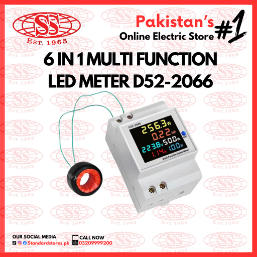 Digital Din Rail 6 IN 1 AC Multi Indicator, standard stores, standard electric co.