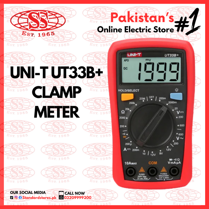 Digital Multi Meter UT33B+ UNI-T standard stores, standard electric co.