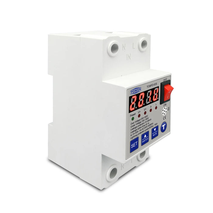 TOMZN Voltage Ampere & Earth Leakage Protector 2P 63A TOMPD-63S