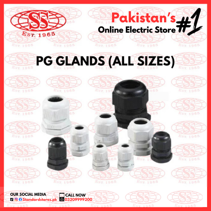 Electrical Wire PG Glands (All Sizes), standard stores, standard electric co.