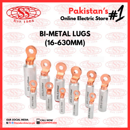 Electrical Wiring Bi-Metal Lugs German Type (16-630mm), standard stores, standard electric co.