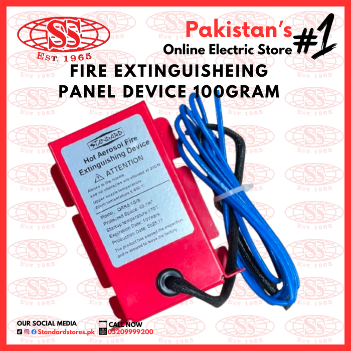 Heat Aerosol Fire Extinguishing Device 100G CHEMICAL – Automatic Fire Suppression Safety System for Panels