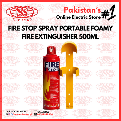 Fire Stop Spray Portable foamy Fire Extinguisher 500ml, standard store, standard electric co.