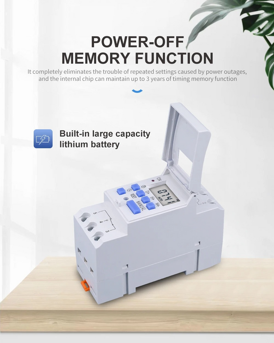 TOMZN 30A NO/NC Weekly 7 Days Programmable Digital TIME SWITCH