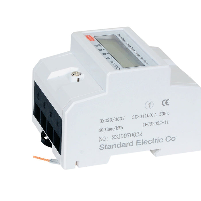 White electronic device with digital display on a white background