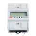 Three-phase digital energy panel meter on a white background