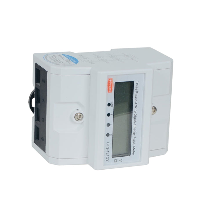 Digital meter with a display on a white background