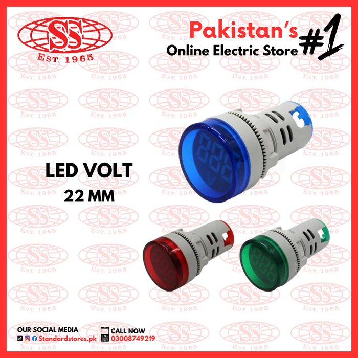 LED Indicator Round 22mm DC Volt