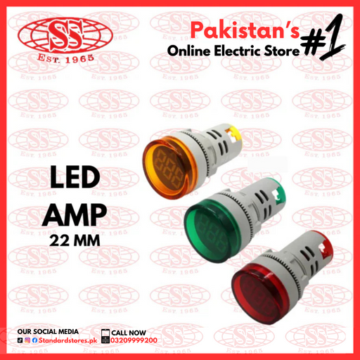 LED Indicator Round 22mm Ampare standard stores, standard electric co.