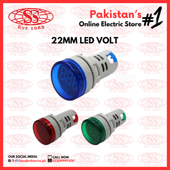 Led Dc Indicator LED Indicator Round 22mm DC Volt — Standard Electric Co.