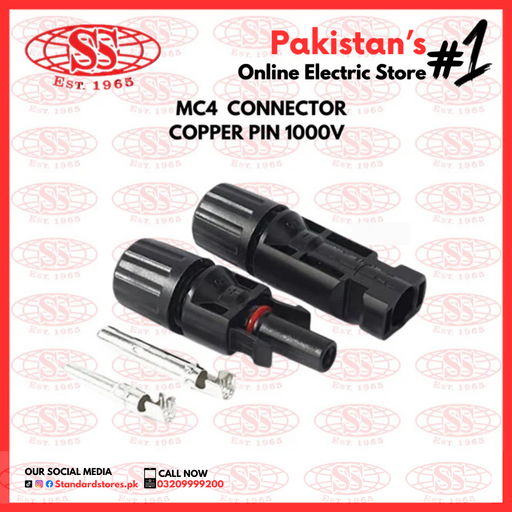 MC4 Connector 1000V DC copper pin, standard stores, standard electric co.