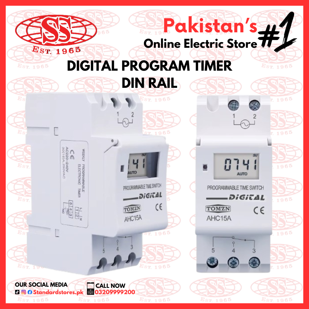 TOMZN 30A NO/NC Weekly 7 Days Programmable Digital TIME SWITCH ...