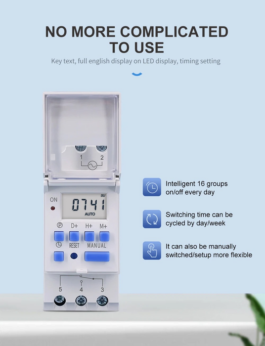 Digital timer control panel. PROGRAMTIMER