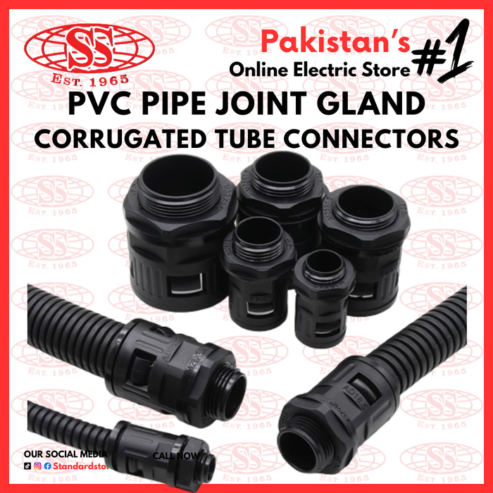 Conduit Pvc Pipe Gland for Joining Corrugated Pipes Nylon Joint AD10 AD13 AD15.8 AD18.5 AD21.2 AD25 AD28.5 AD34.5 PP Bellows End Fittings Pipe Connectors