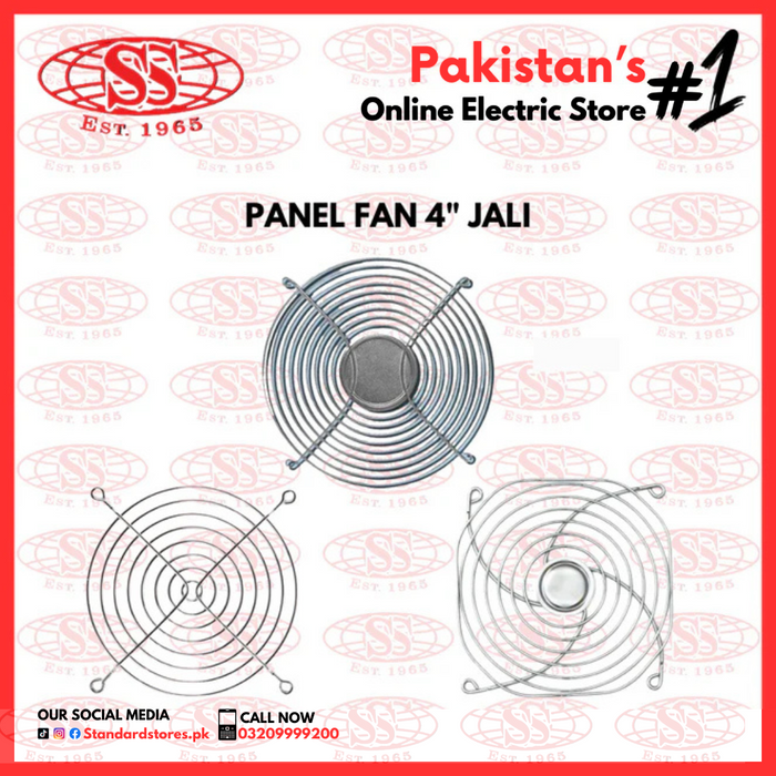 Panel Fan Jali Stainless Steel, standard stores, standard electric co.