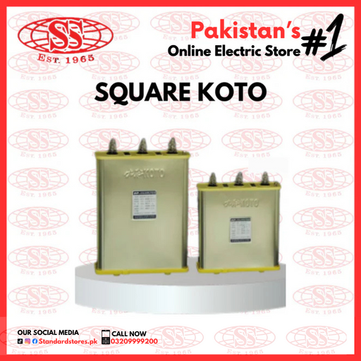 Power Factor Capacitors 3 Phase KOTO (Square/Dry Type), standard stores, standard electric co.