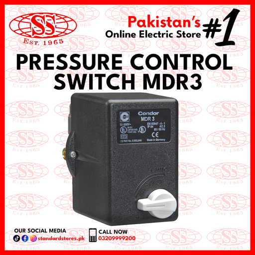 Pressure Control Switch Condor MDR3, standard stores, standard electric co.