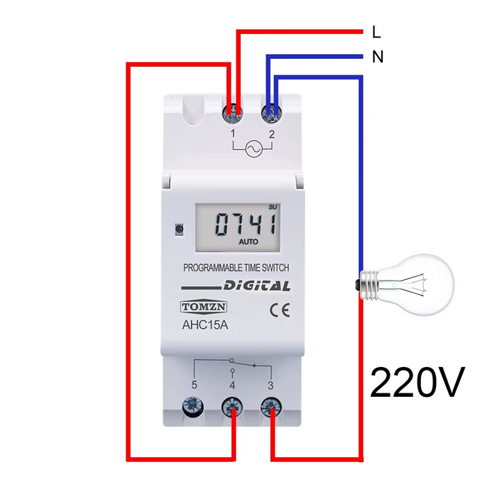 TOMZN 30A NO/NC Weekly 7 Days Programmable Digital TIME SWITCH