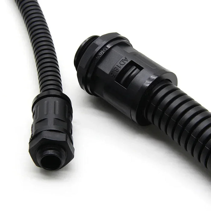Conduit Pvc Pipe Gland for Joining Corrugated Pipes Nylon Joint AD10 AD13 AD15.8 AD18.5 AD21.2 AD25 AD28.5 AD34.5 PP Bellows End Fittings Pipe Connectors