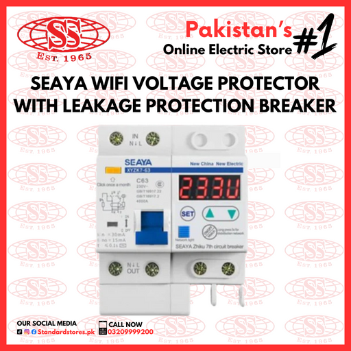 SEAYA WiFi Voltage Protector With Leakage Protector, Smart Circuit Breaker, standard stores, standard electric co.