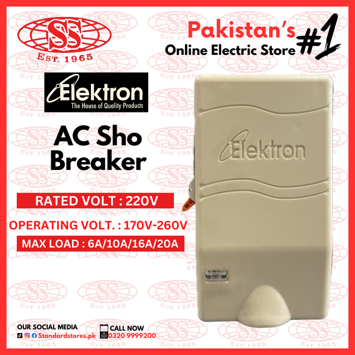 Shoo Miniature Circuit Breaker with Plug for AC Elektron