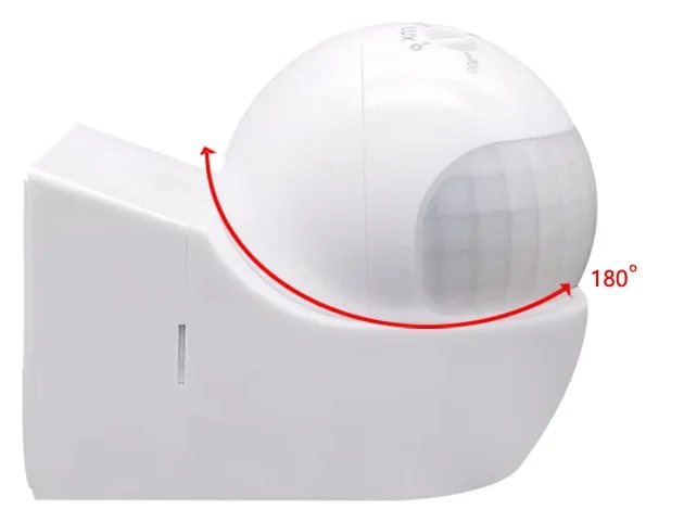 SIC Infrared PIR Sensor Human Motion Automatic Detector Adjustable Auto On/Off Light Switch AC85-265V 180 Degrees Rotating Indoor Outdoor Timer Light Switch for Home Offices Factory Warehouse Shops for Security Electricity saving, standard stores, standard electric co. 