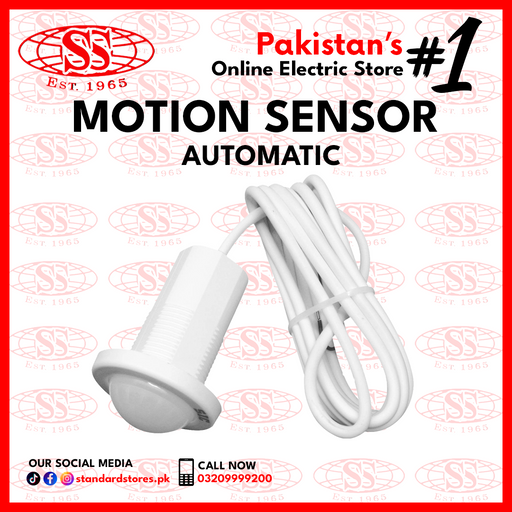 SIC 360° PIR Occupancy Sensor Flush Mounted Recessed Motion detector- Pre Wired 3 meter, standard stores, standard electric co.