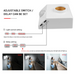 SIC AC110-240V White PIR Automatic Human Body Infrared IR Sensor Lamp Holder E27 LED Bulb Detector Up to 100W Rated load Wall Pavement/Mounted Switch for Garden Home Workplace Warehouse Factory for safety and security, standard stores, standard electric co.