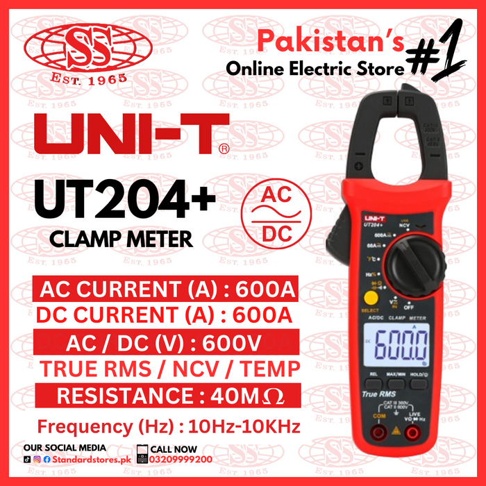 Digital Clamp Meter 204+ UNI-T