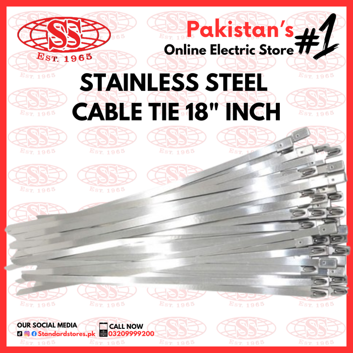 Stainless Steel Cable Ties 18" INCH
