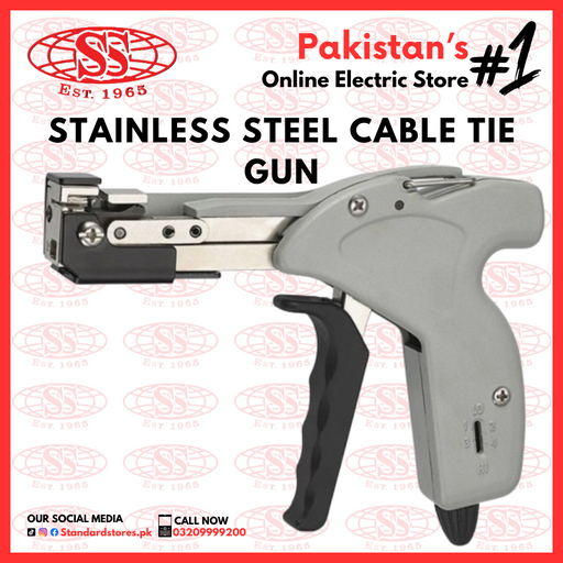 Stainless Steel Cable Tie Gun, Ergonomic Hand Operated Zip Tie Gun, Tighten, Tension, Zip Fastening and Cutting Tool, Special for Cut Plastic Nylon Ties, VSZ-600N