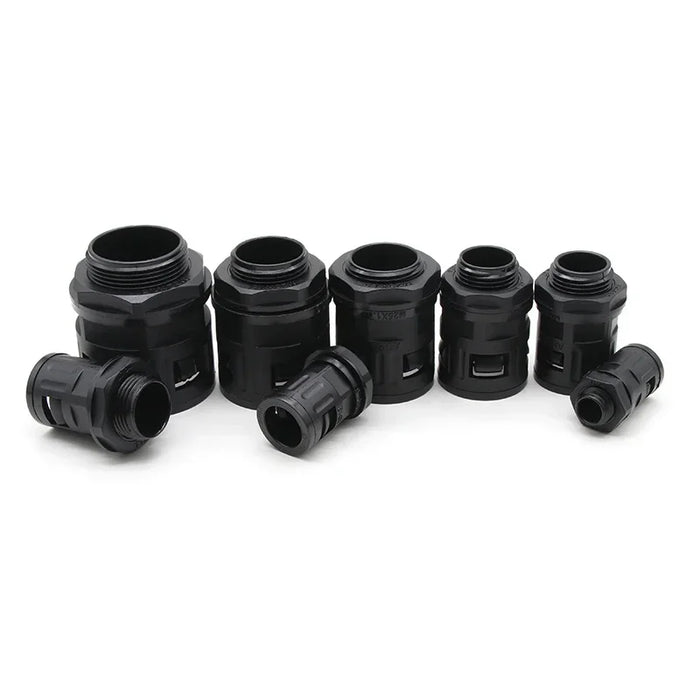 Conduit Pvc Pipe Gland for Joining Corrugated Pipes Nylon Joint AD10 AD13 AD15.8 AD18.5 AD21.2 AD25 AD28.5 AD34.5 PP Bellows End Fittings Pipe Connectors