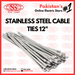 Stainless Steel Cable Ties 12", standard stores, standard electric co.