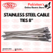 Stainless Steel Cable Ties 8", standard stores, standard electric co.