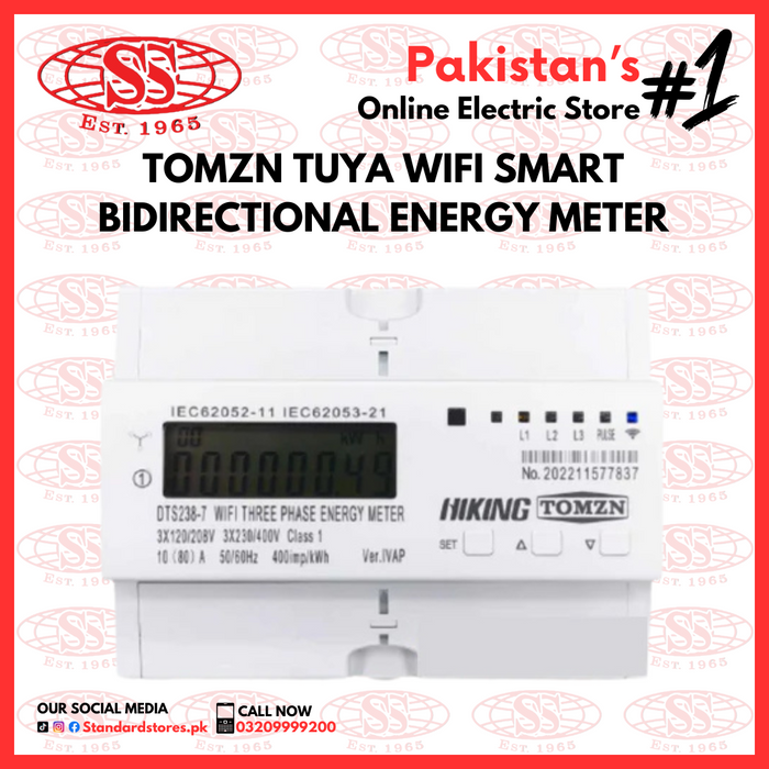 TOMZN Bi-Directional Smart Energy Meter, standard stores, standard electric co.