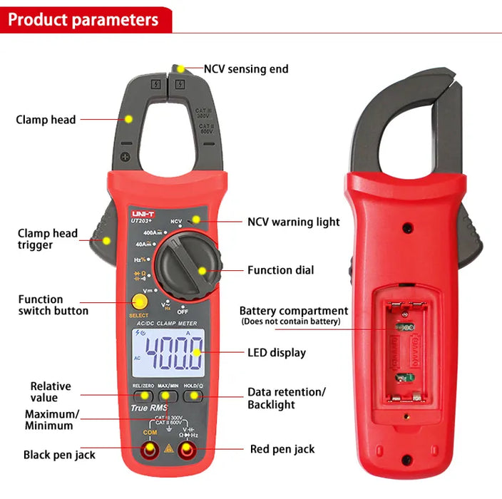 Digital Clamp Meter UNI-T UT203+