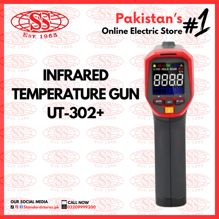 UNI-T UT302C+ / UT302A+ Infrared Temperature Gun, standard stores, standard electric co.