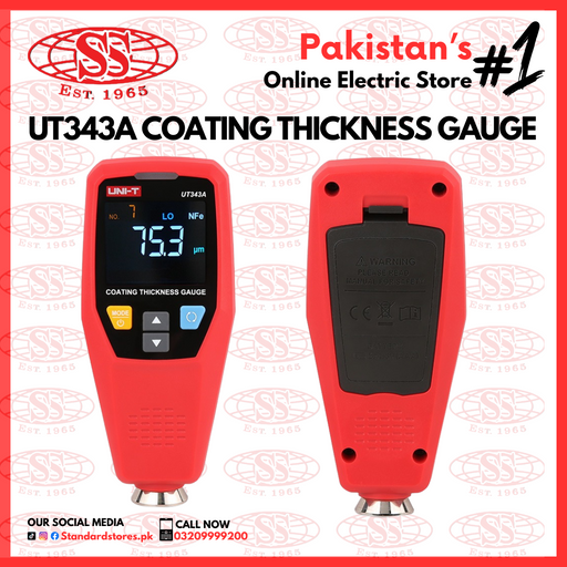 UT343A Coating Thickness Gauge, standard stores, standard electric co.