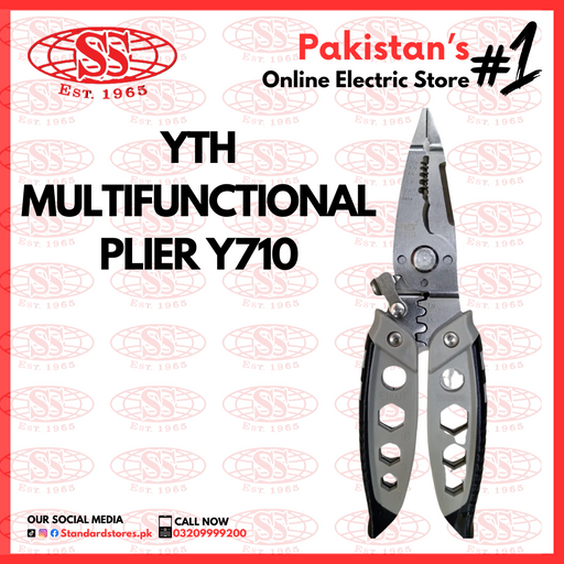 YTH Y710 8IN1 Multi-Functional Stripping Nosed Pliers, standard electric, standard electric co