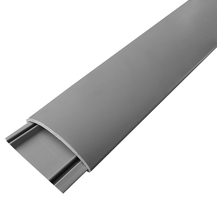 Floor Cable Duct Office Floor Trunk  Wide Grey Floor Cable Duct with Guard Self-Adhesive Cable raceway 6 ft gray, standard store, standard electric co. 