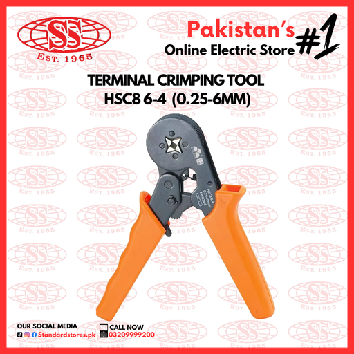 Terminal Crimping Tool  HSC8 6-4  (0.25-6mm), standard store, standard electric co.