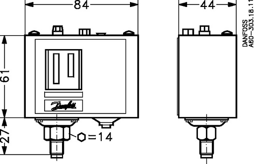 Pressure Control Switch DANFOSS KP1A (Original), standard stores, standard electric co.