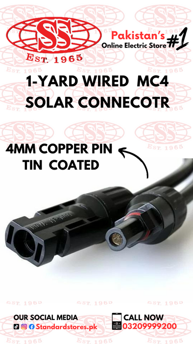 MC4 Connector 1500V w/ 1yd Copper Wire